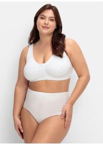 sheego Gro&szlig;e Gr&ouml;&szlig;en B&uuml;gelloser BH mit Vorderverschluss, wei&szlig;, Gr&ouml;&szlig;e 100B - Damen