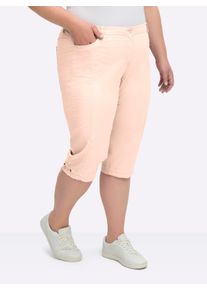 sheego Gro&szlig;e Gr&ouml;&szlig;en Caprihose mit Gummizug am Beinabschluss, ros&eacute;, Gr&ouml;&szlig;e 46 - Damen