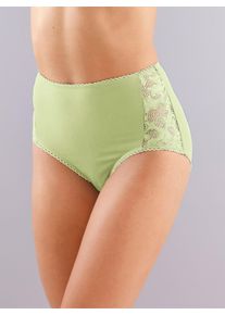 wäschepur sheego Große Größen Taillenslip mit breitem Spitzen-Einsatz, pistazie, Größe 38 - Damen