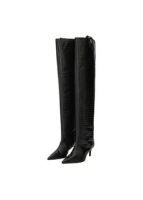 Philipp Plein Stiefel - Stiefel Niedrige Abs&auml;tze Overknee Cocco Crocco Pri - Gr. 38 (EU) - in Schwarz - f&uuml;r Damen