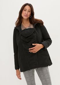 bonprix Leicht wattierte 3-in-1 Umstandsfunktionsjacke mit Trageeinsatz, schwarz, Gr.42, Wetterfeste Jacke f&uuml;r die Schwangerschaft und danach