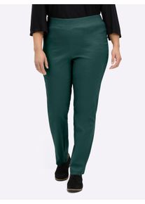 sheego Gro&szlig;e Gr&ouml;&szlig;en Hose mit Dehnbund, Viskose-Qualit&auml;t, tannengr&uuml;n, Gr&ouml;&szlig;e 225 - Damen