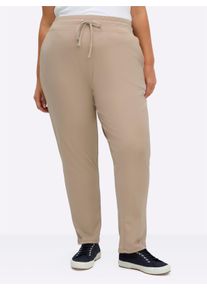 sheego Gro&szlig;e Gr&ouml;&szlig;en Schlupfhose in Stretch-Qualit&auml;t, beige, Gr&ouml;&szlig;e 28 - Damen