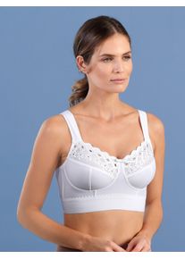 wäschepur sheego Große Größen Entlastungs-BH ohne Bügel mit Komfortträgern, weiß, Größe 85E - Damen