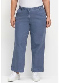 sheego Große Größen Culotte mit aufgesetzten Taschen hinten, rauchblau, Größe 40 - Damen