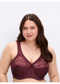 Glamorise sheego Große Größen Entlastungs-BH ohne Bügel mit Stütze, bordeaux, Größe 85D - Damen