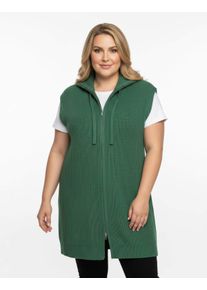 sheego Gro&szlig;e Gr&ouml;&szlig;en Strickweste, gr&uuml;n, Gr&ouml;&szlig;e 46 - Damen