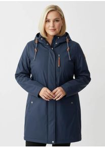 sheego Gro&szlig;e Gr&ouml;&szlig;en Regenjacke mit Wattierung, dunkelblau, Gr&ouml;&szlig;e 54 - Damen