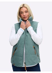 sheego Große Größen Steppweste in Microfaser-Qualität, jade, Größe 54 - Damen
