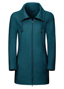 sheego Gro&szlig;e Gr&ouml;&szlig;en Fleecejacke mit 2-Wege-Rei&szlig;verschluss, petrol, Gr&ouml;&szlig;e 56 - Damen