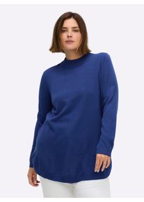 sheego Gro&szlig;e Gr&ouml;&szlig;en Pullover mit abgerundetem Saum, royalblau, Gr&ouml;&szlig;e 50 - Damen
