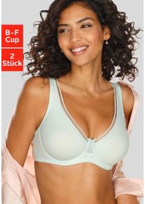 sheego Gro&szlig;e Gr&ouml;&szlig;en Minimizer-BH, mint+wei&szlig;, Gr&ouml;&szlig;e 85B - Damen