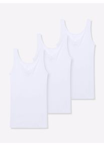 w&auml;schepur sheego Gro&szlig;e Gr&ouml;&szlig;en Achselhemd mit verschiedenen Spitzen-Motiven, wei&szlig;, Gr&ouml;&szlig;e 44/46 - Damen