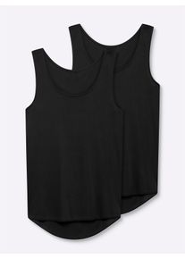 w&auml;schepur sheego Gro&szlig;e Gr&ouml;&szlig;en Achseltop extralang, schwarz, Gr&ouml;&szlig;e 40 - Damen