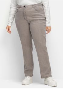 sheego Große Größen 5-Pocket-Jeans mit Stretch-Anteil, grey-denim, Größe 21 - Damen