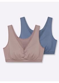 w&auml;schepur sheego Gro&szlig;e Gr&ouml;&szlig;en Bustier, jeansblau + mauve, Gr&ouml;&szlig;e 54 - Damen