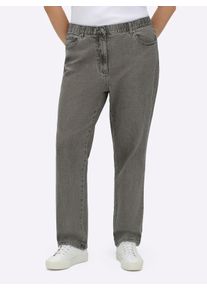 sheego Gro&szlig;e Gr&ouml;&szlig;en 5-Pocket-Jeans mit innenliegendem Dehnbund, grey-denim, Gr&ouml;&szlig;e 44 - Damen