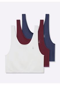 Speidel sheego Gro&szlig;e Gr&ouml;&szlig;en Bustier ohne Seitenn&auml;hte, marine + wei&szlig; + bordeaux, Gr&ouml;&szlig;e 56/58 - Damen