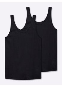 Nina von C. sheego Gro&szlig;e Gr&ouml;&szlig;en Achselhemd im Doppelpack, schwarz, Gr&ouml;&szlig;e 44 - Damen