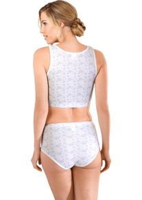 w&auml;schepur sheego Gro&szlig;e Gr&ouml;&szlig;en Bustier im Druck-Dessin, wei&szlig;-bedruckt, Gr&ouml;&szlig;e 48 - Damen