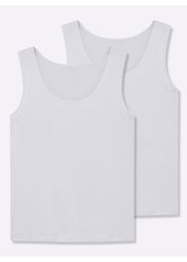 w&auml;schepur sheego Gro&szlig;e Gr&ouml;&szlig;en Achseltop mit breiten Tr&auml;gern, wei&szlig;, Gr&ouml;&szlig;e 46 - Damen