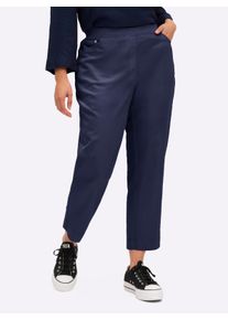 sheego Gro&szlig;e Gr&ouml;&szlig;en 7/8-Jeans mit Jersey-Bund in softer Qualit&auml;t, marine, Gr&ouml;&szlig;e 52 - Damen