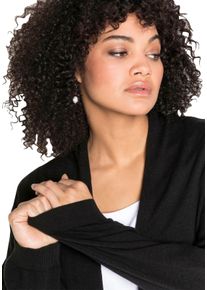 sheego Gro&szlig;e Gr&ouml;&szlig;en Strickjacke in offener Form, schwarz, Gr&ouml;&szlig;e 44/46 - Damen