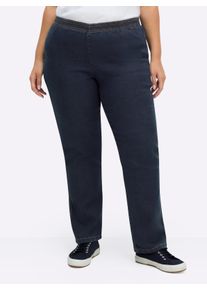 sheego Große Größen Stretch-Jeans mit Rundum-Dehnbund, dark blue, Größe 28 - Damen