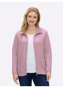 sheego Gro&szlig;e Gr&ouml;&szlig;en Strickjacke, altros&eacute;, Gr&ouml;&szlig;e 54 - Damen