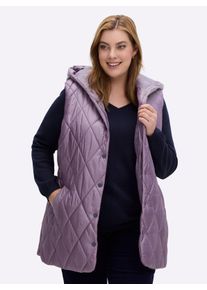 sheego Große Größen Steppweste in Longform, feige, Größe 52 - Damen