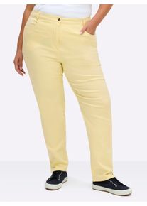 sheego Große Größen Jeans mit Stretch-Anteil, vanillegelb, Größe 19 - Damen