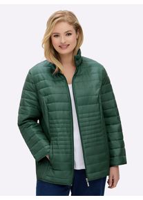 sheego Gro&szlig;e Gr&ouml;&szlig;en Steppjacke mit vertikalem Muster, moos, Gr&ouml;&szlig;e 46 - Damen