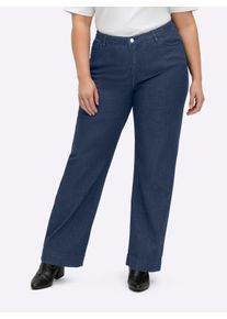 sheego Gro&szlig;e Gr&ouml;&szlig;en Jeans mit weitem Bein, blue stone, Gr&ouml;&szlig;e 19 - Damen