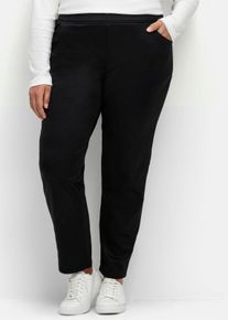 sheego Gro&szlig;e Gr&ouml;&szlig;en Schlupfhose mit w&auml;rmender Fleece-Innenseite, schwarz, Gr&ouml;&szlig;e 25 - Damen