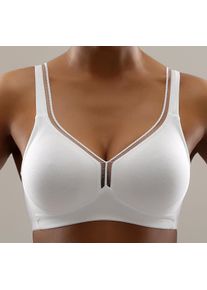 sheego Gro&szlig;e Gr&ouml;&szlig;en T-Shirt-BH, mint+wei&szlig;, Gr&ouml;&szlig;e 100B - Damen