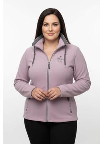 sheego Gro&szlig;e Gr&ouml;&szlig;en Fleecejacke mit schr&auml;gen Rei&szlig;verschluss-Taschen, ros&eacute;, Gr&ouml;&szlig;e 54 - Damen
