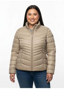 sheego Gro&szlig;e Gr&ouml;&szlig;en Steppjacke mit abzippbaren &Auml;rmeln, beige, Gr&ouml;&szlig;e 44 - Damen