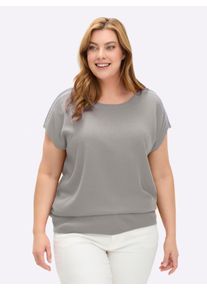 sheego Große Größen Pullunder mit U-Boot-Ausschnitt, steingrau, Größe 52 - Damen