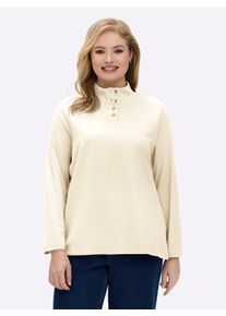 sheego Gro&szlig;e Gr&ouml;&szlig;en Stehkragenshirt mit Schmuckkn&ouml;pfen, champagner, Gr&ouml;&szlig;e 50 - Damen