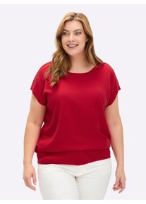 sheego Gro&szlig;e Gr&ouml;&szlig;en Pullunder mit U-Boot-Ausschnitt, erdbeere, Gr&ouml;&szlig;e 54 - Damen