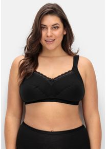 Miss Mary Of Sweden sheego Gro&szlig;e Gr&ouml;&szlig;en Entlastungs-BH ohne B&uuml;gel mit Komforttr&auml;gern, schwarz, Gr&ouml;&szlig;e 95B - Damen