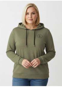 sheego Große Größen Sweatshirt mit angerauter Innenseite, schilf, Größe 44 - Damen