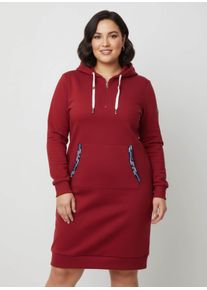 sheego Große Größen Jerseykleid mit Känguru-Tasche, rot, Größe 48 - Damen