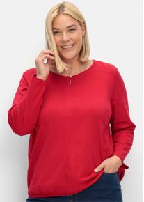 sheego Gro&szlig;e Gr&ouml;&szlig;en Langarmshirt, rot, Gr&ouml;&szlig;e 48 - Damen