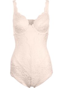 Sassa Mode sheego Gro&szlig;e Gr&ouml;&szlig;en Body mit B&uuml;gel Vorderteil aus Spitze, puder, Gr&ouml;&szlig;e 100B - Damen