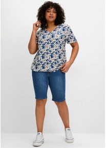 sheego Gro&szlig;e Gr&ouml;&szlig;en Tunika mit Gummizugbund, champagner-gemustert, Gr&ouml;&szlig;e 58 - Damen