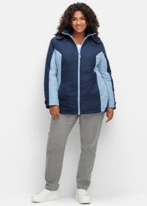 sheego Gro&szlig;e Gr&ouml;&szlig;en Funktionsjacke mit Fleece-Futter, marine-bleu, Gr&ouml;&szlig;e 54 - Damen