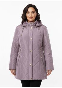 sheego Große Größen Steppjacke mit knöpfbarer Innentasche, mauve, Größe 44 - Damen
