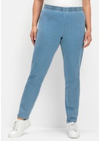 sheego Gro&szlig;e Gr&ouml;&szlig;en Schlupfjeans schmal geschnitten, blue-bleached, Gr&ouml;&szlig;e 23 - Damen
