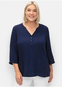 sheego Gro&szlig;e Gr&ouml;&szlig;en Tunika im Doppelpack, tiefblau+pink gemustert, Gr&ouml;&szlig;e 54 - Damen